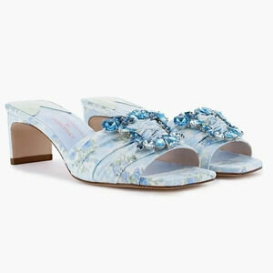 Sophia Webster x LoveShackFancy Womens Margaux Mid Mule Sandal Size 38 MSRP $900